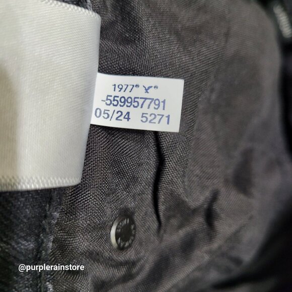 American Eagle Jeans 4 R Curvy Super High Rise Baggy Straight Strigid Denim - Picture 7 of 13